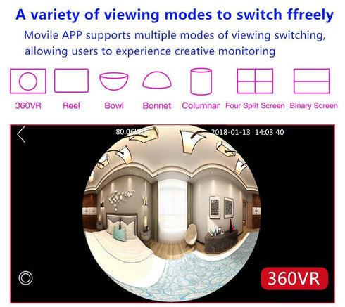 Qamera One - 360° Panoramic Light Bulb IR Camera